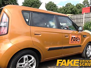fake Driving school Posh wild buxomy examiner