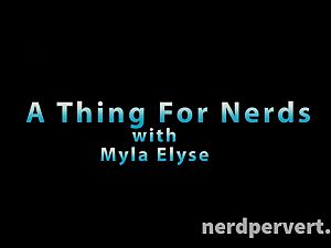 Myla Elyse fellating nerd salami